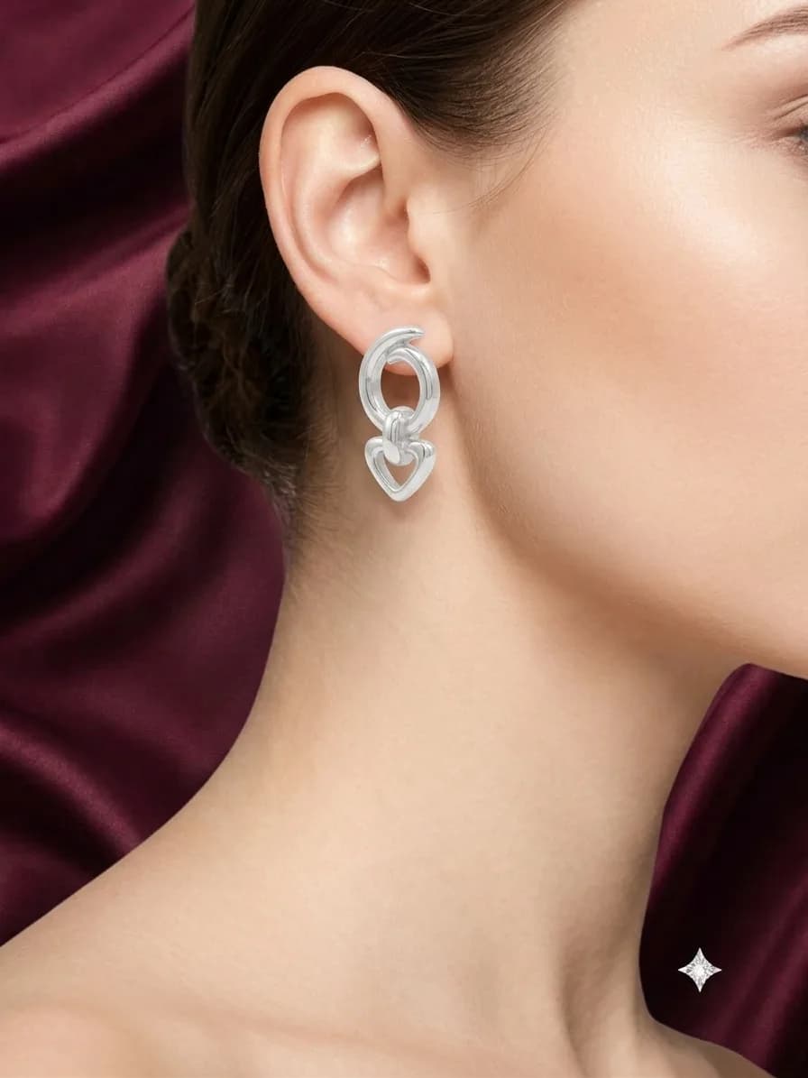 Interlocking Love-Link Earrings