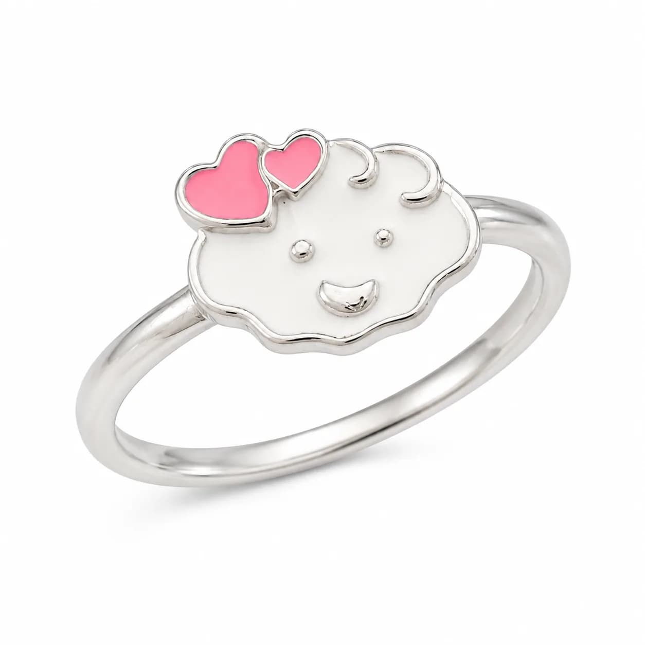 Sweet Cloud Heart Kids Ring