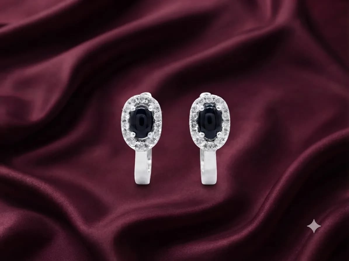 Midnight Halo Hoops