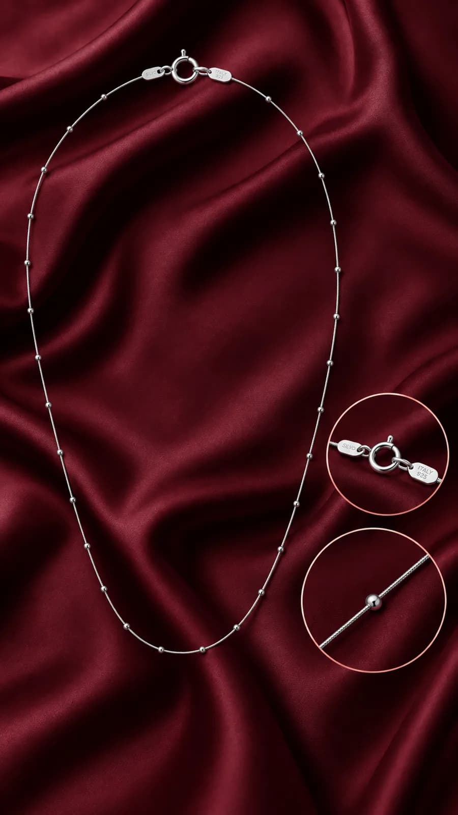 Silver Beaded Thread chain