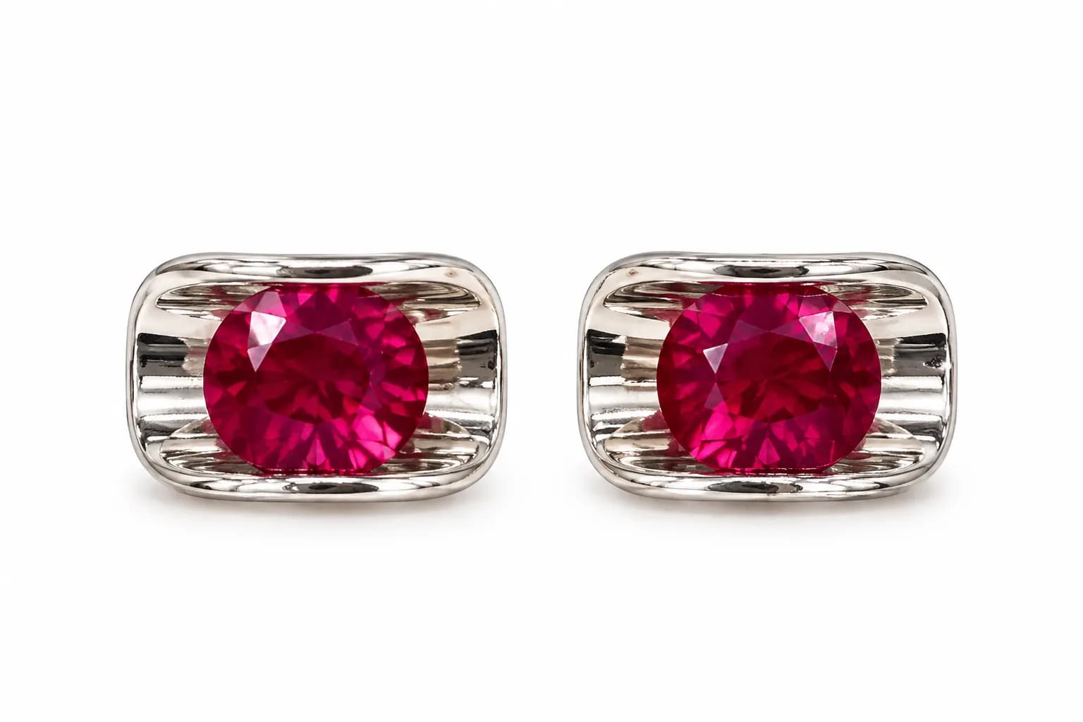 Ruby Radiance Stud Earrings