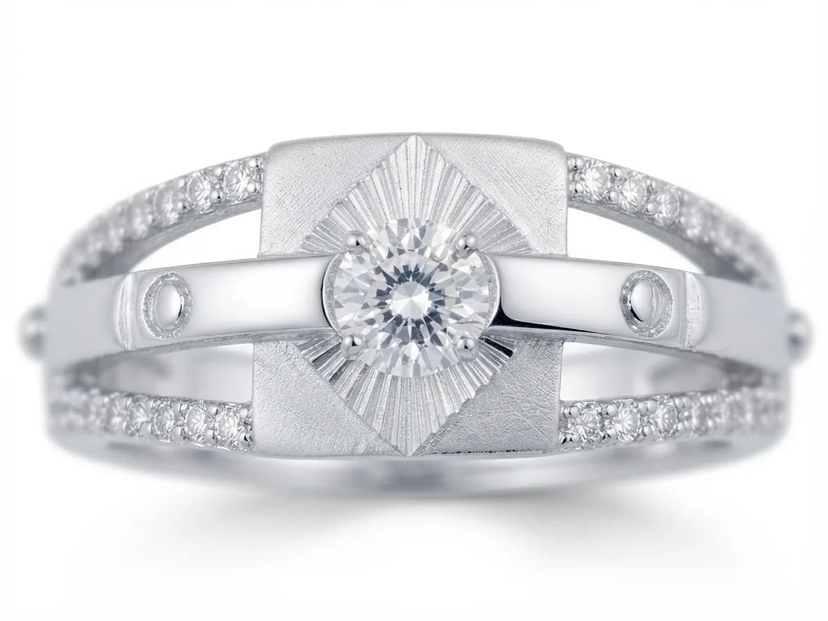 Silver Diamond Accent Ring