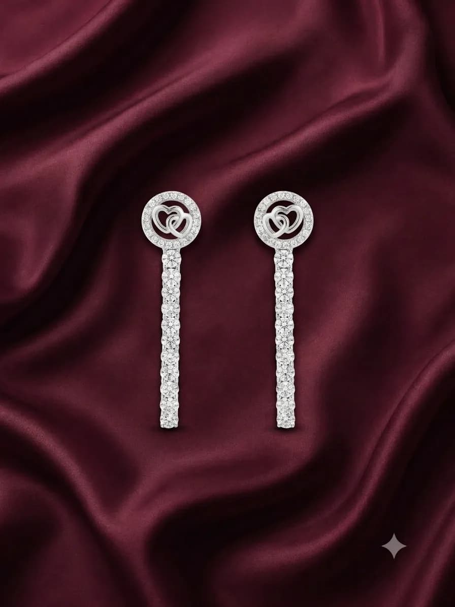 Eternal Heart Drop Earrings