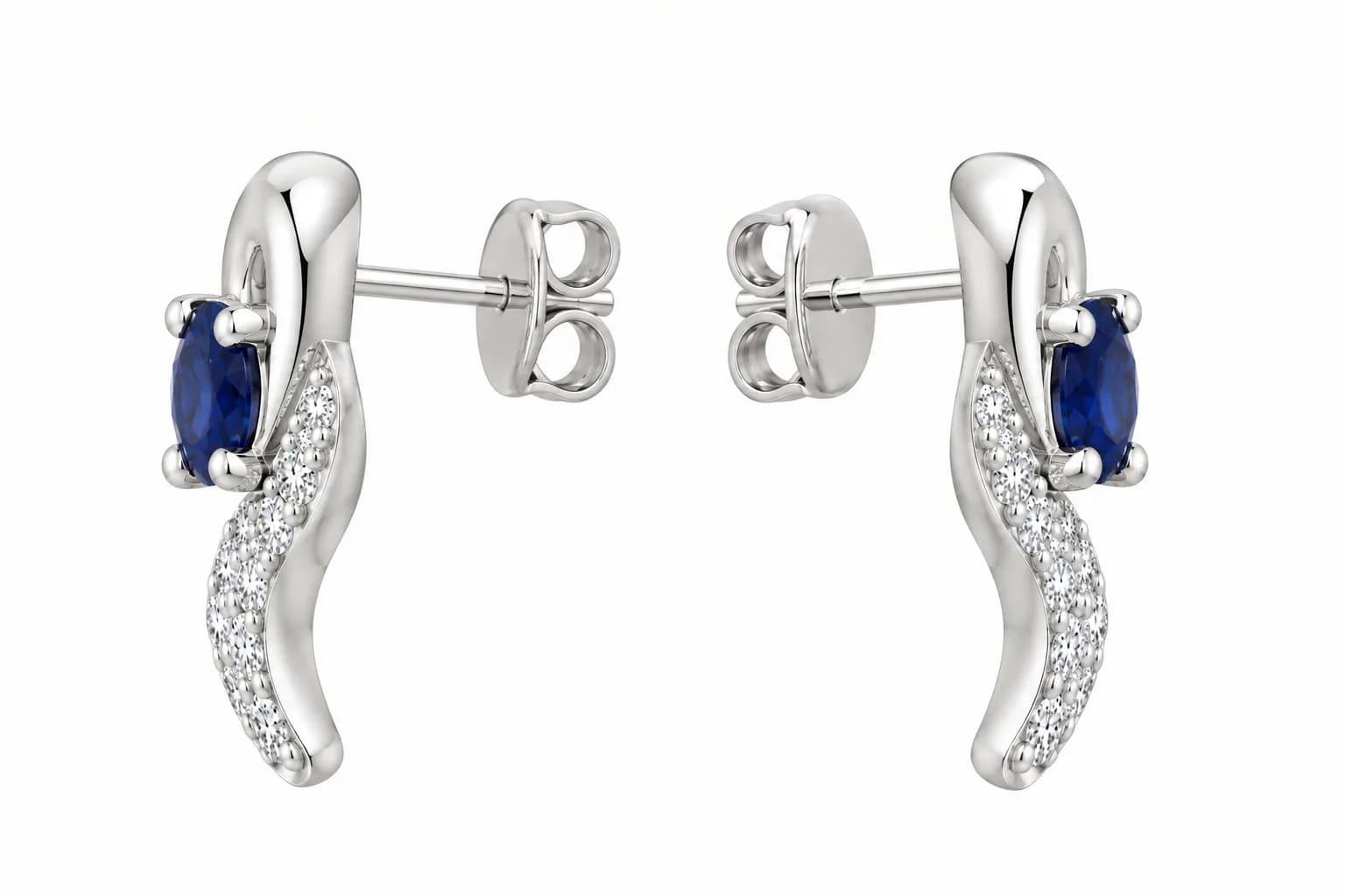 S-Curve Stud Earrings