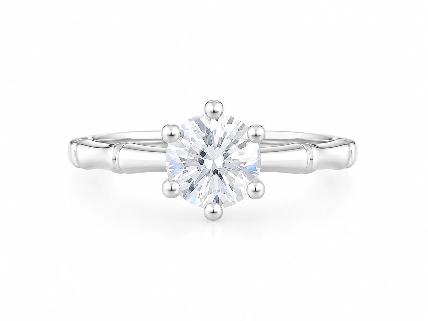 Elegant Round Stone Silver Ring