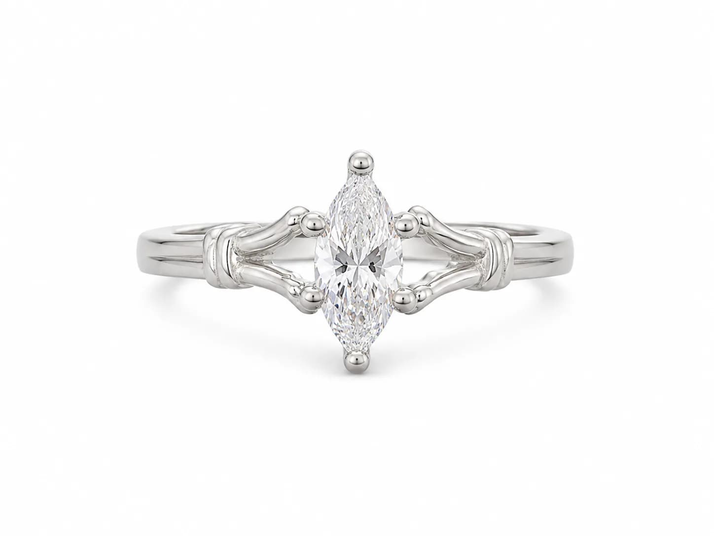 Elegant Cross-Prong Solitaire Ring