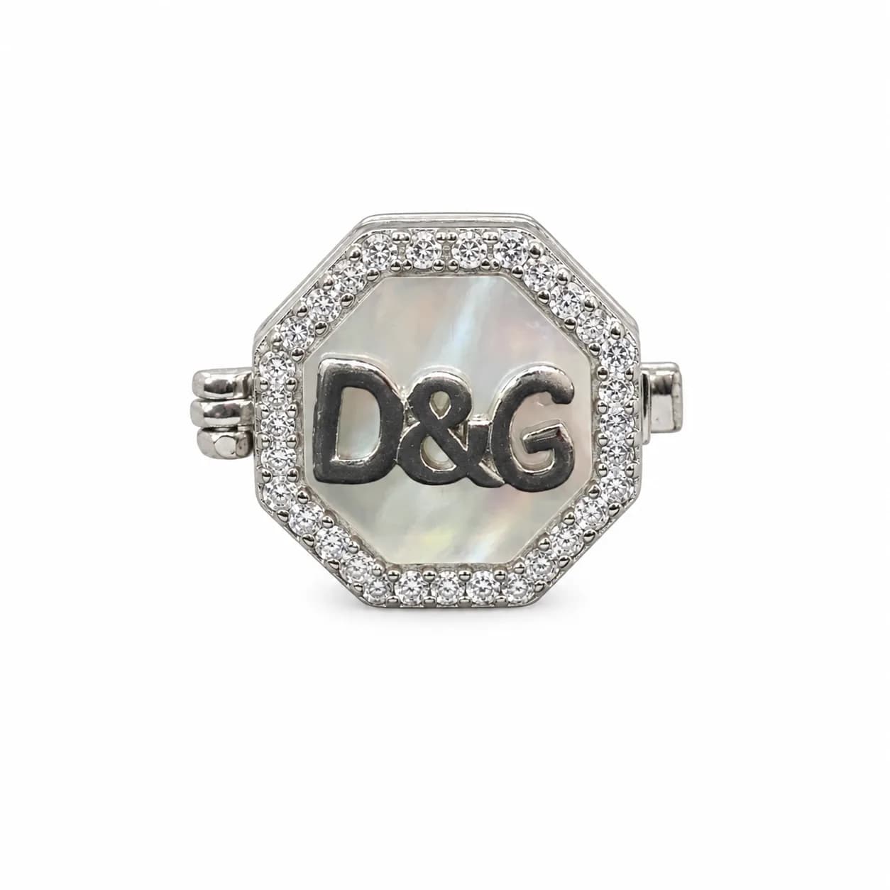 Silver Pearl Designer Button