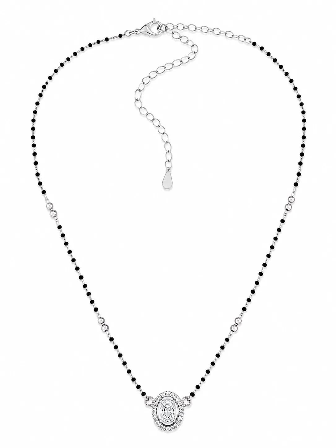 Oval Radiance 925 Sterling Silver Mangalsutra