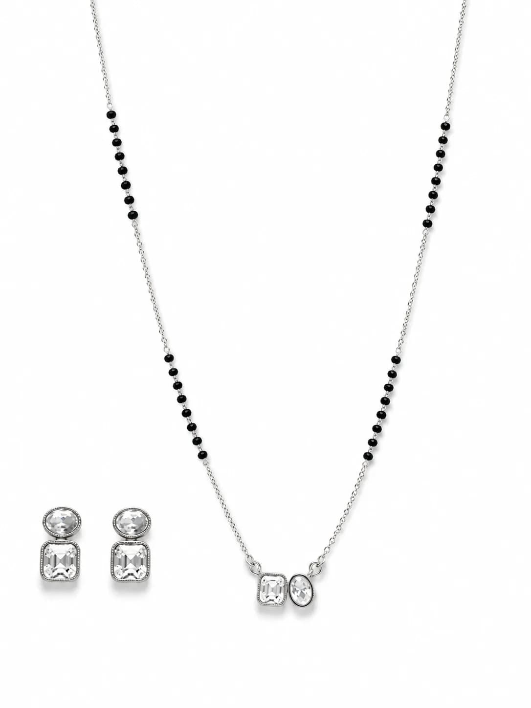 Crystal Duo 925 Sterling Silver Mangalsutra