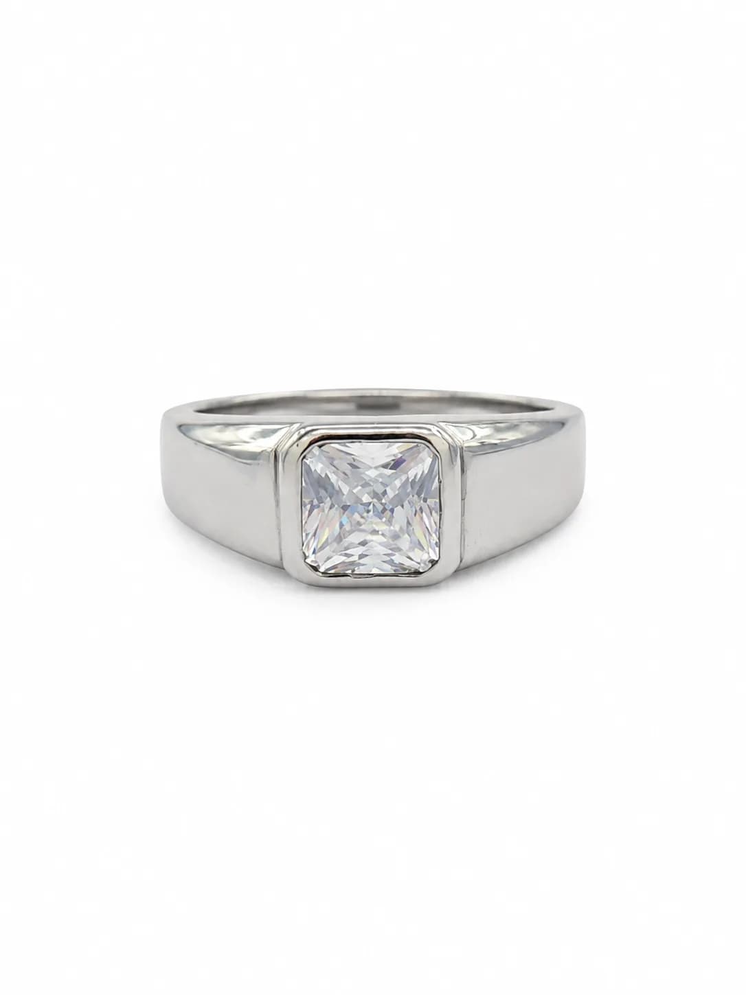Classic Solitaire Signet Ring