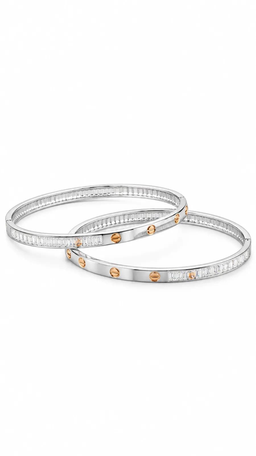 Silver Dual Tone Bangle
