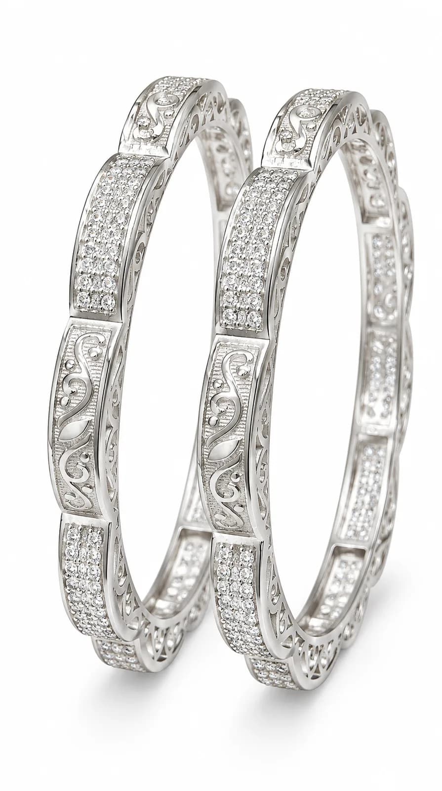 SILVO Ornate Heritage Sterling Silver Bangle