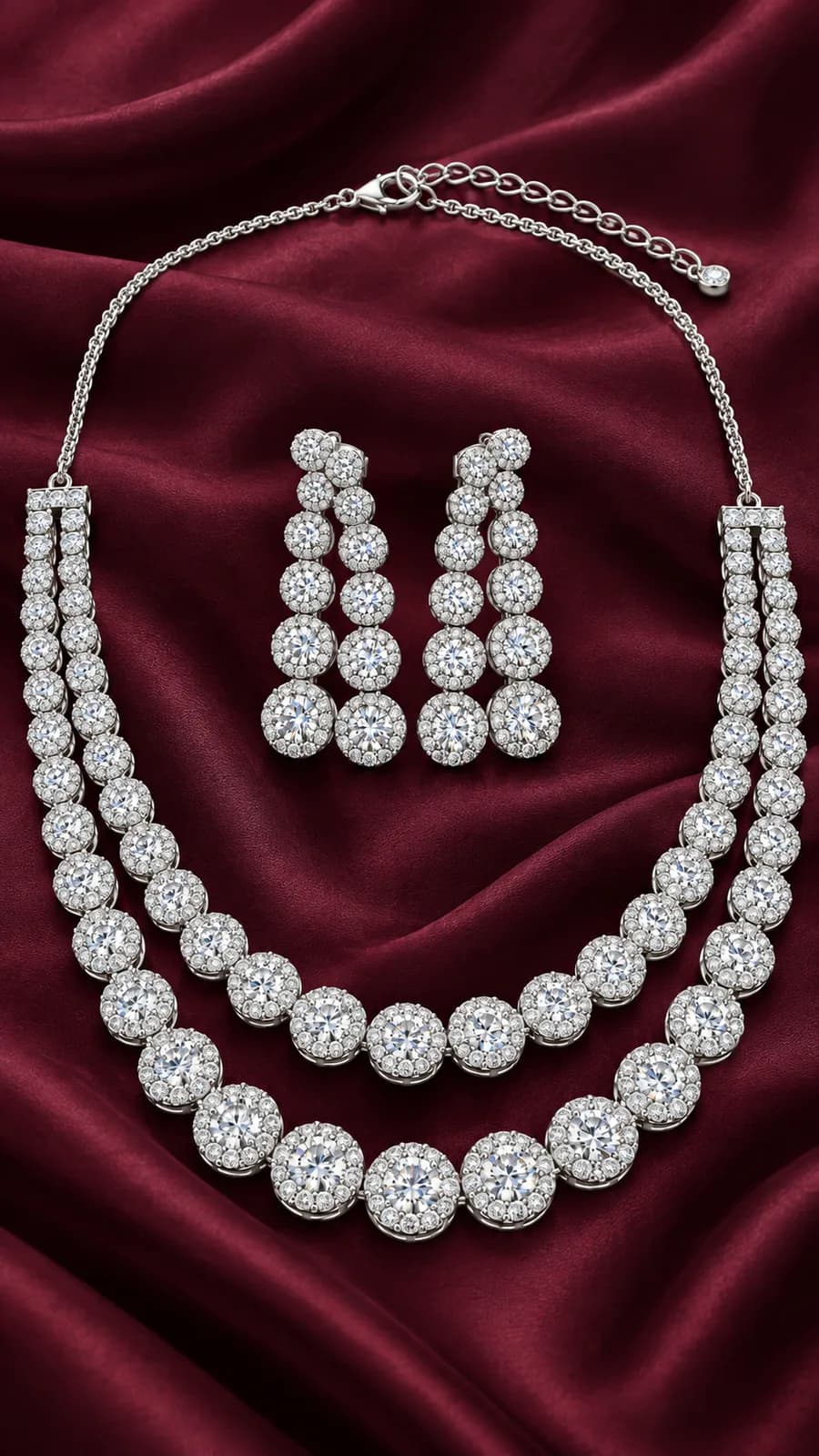 Regal Radiance Crystal Jewellery Set